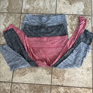 Stylish 3 piece Pink, gray, and black Women's Leggings